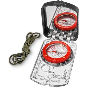 Sighting Compass Mirror Adjustable Declination - Boy Scout Compass Survival Camping | Base Plate Compass Kids Navigation | Orienteering Compass Hiking Map Read Military Compass Backpacking Clinometers in Kuwait