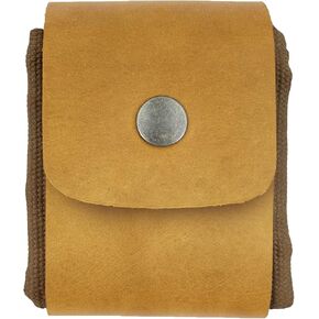 Weatherproof Leather, Foraging Pouch (Collapsible) for Hiking Handmade from Waxed Canvas & Suede Leather - Fatigue in Saudi Arabia