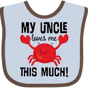 inktastic Uncle Loves Me Childs Crab Baby Bib