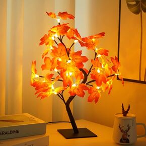 XVICO 24 LED Fairy Flower Tree Table Lamps Maple Leaf Lamp Rose Night Light USB Operated Gifts for Wedding Party Valentine Decoration in Saudi Arabia
