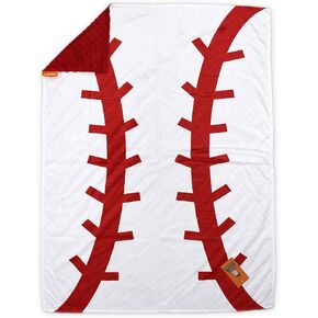 Dear Baby Gear Sports Deluxe Baby Blanket - Double Layer, Milestone & Newborn Gifts, Baby Blanket for Girls - Baseball Print, Red Dotted - 40" x 30" in Saudi Arabia