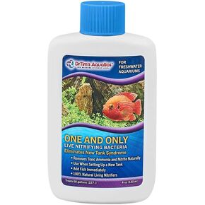 بكتيريا ون اند اونلي نيتريفينج ووتر من دكتور تيمز اكواتيكس - لأحواض السمك الجديدة واحواض السمك وتصفية المياه وعلاج الامراض - منظف حوض السمك صديق للبيئة - يزيل السموم - 4 اونصة in Kuwait