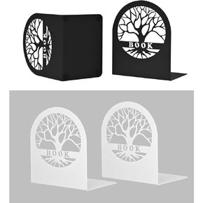 نهايات الكتب المزخرفة، نهايات كتب شجرة الحياة، نهايات الكتب المعدنية للأرفف تعزز تجربة القراءة الخاصة بك، مثالية للاستخدام في المنزل أو المكتب، فكرة هدية مدروسة لديدان الكتب (زوج واحد أبيض + زوج واحد أسود) in Kuwait