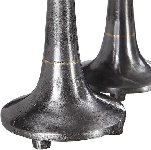 Uttermost 18994 Aliso - حامل شموع 23 بوصة (مجموعة من 2)، لمسة نهائية طبيعية/ذهبية، 5.25 بوصة عرض × 23 بوصة ارتفاع × 5.25 بوصة عمق in Kuwait