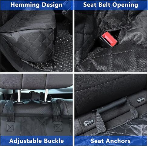 Alfheim Dog Car Back Seat Cover, Waterproof Scratchproof Rear Seat Protector with Arm-Rest Opening, Nonslip Durable Washable Dog Travel, Universal fit for Most Cars in Kuwait