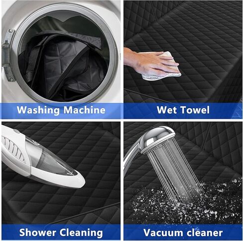 Alfheim Dog Car Back Seat Cover, Waterproof Scratchproof Rear Seat Protector with Arm-Rest Opening, Nonslip Durable Washable Dog Travel, Universal fit for Most Cars in Kuwait