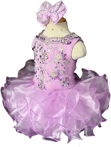 Jenniferwu Pageant Dress Handmade Beaded Dresses Toddler Pageant Princess Dress in Kuwait