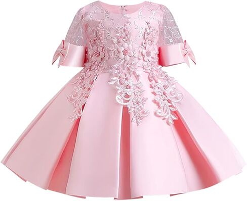 RUYUYIRU Baby Girls Sequin One Shoulder Dress Toddler Tutu Tulle Princess Pearl Sleeveless Party Dresses with Headwear in Saudi Arabia