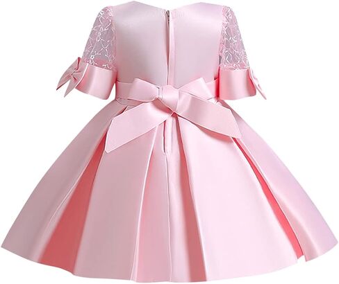RUYUYIRU Baby Girls Sequin One Shoulder Dress Toddler Tutu Tulle Princess Pearl Sleeveless Party Dresses with Headwear in Saudi Arabia