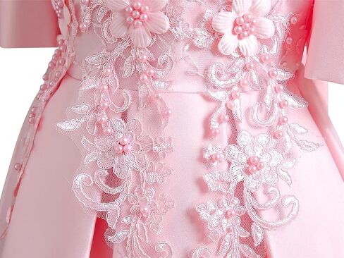 RUYUYIRU Baby Girls Sequin One Shoulder Dress Toddler Tutu Tulle Princess Pearl Sleeveless Party Dresses with Headwear in Saudi Arabia