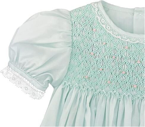 Petit Ami Hand-Embroidered Dress - Smocking and Lace in Saudi Arabia