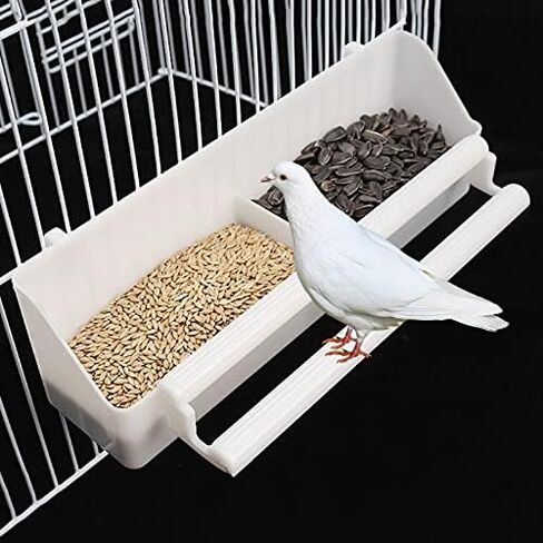 Wpmlady Bird Parrot Feeding Cups, Bird Cage Food Cup, Bird Cage Feeder, Bird Feeding Cups, Bird Bowls for Cage, Plastic Hanging Cups for Small Birds Pigeons Parakeet 4-Pack in Kuwait