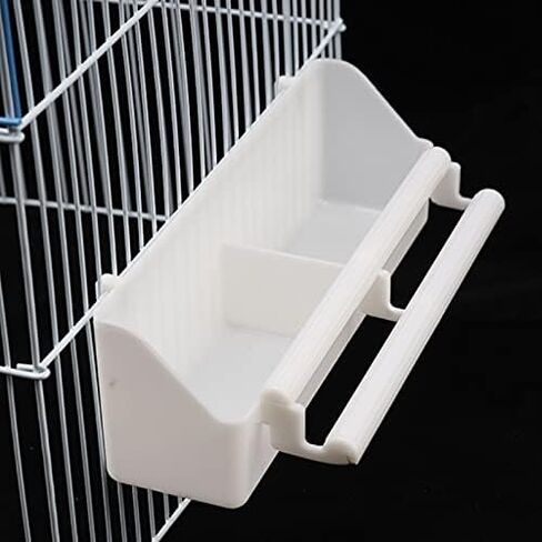 Wpmlady Bird Parrot Feeding Cups, Bird Cage Food Cup, Bird Cage Feeder, Bird Feeding Cups, Bird Bowls for Cage, Plastic Hanging Cups for Small Birds Pigeons Parakeet 4-Pack in Kuwait