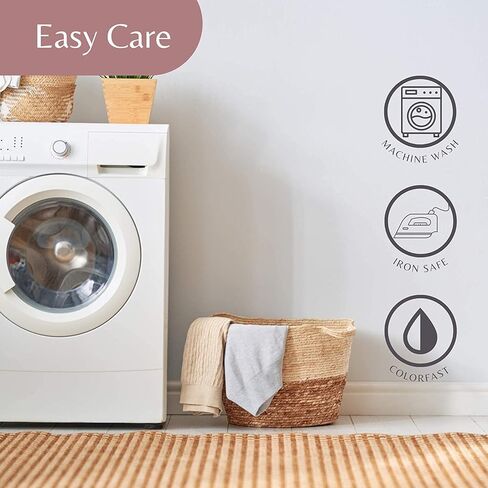 ملاءة سرير أطفال ملائمة من القطن بنسبة 100% من Superity Linen، فقط الأقمشة عالية الجودة المستخدمة وجيدة التهوية، يمكن غسلها وتجفيفها في الغسالة - 28x52 (سرير أطفال، بيج) in Saudi Arabia