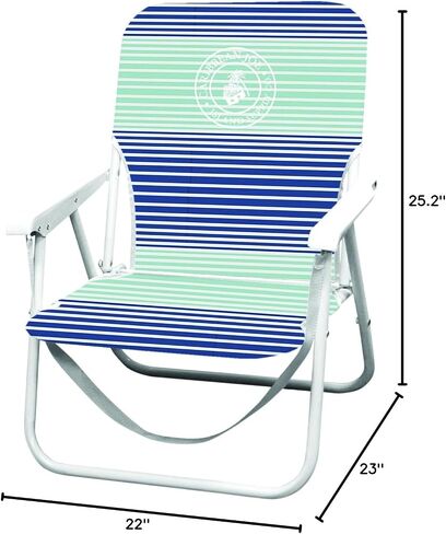 Caribbean Joe Folding Beach Chair, 1 Position Lightweight and Portable Foldable Outdoor Camping Chair with Carry Strap in Kuwait