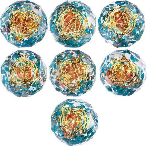 Amogeeli نجمة داود رمز Orgone ديكور كريستالي، حجر جيب النخيل أورجونيت الطاقة، الأباتيت الأزرق in Kuwait