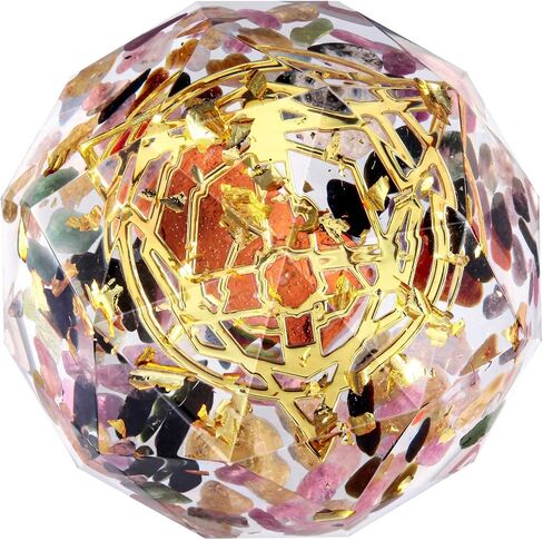 Amogeeli نجمة داود رمز Orgone ديكور كريستالي، حجر جيب النخيل أورجونيت الطاقة، الأباتيت الأزرق in Kuwait