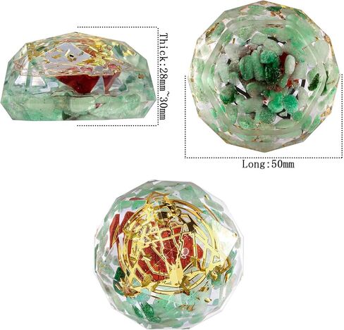 Amogeeli نجمة داود رمز Orgone ديكور كريستالي، حجر جيب النخيل أورجونيت الطاقة، الأباتيت الأزرق in Kuwait