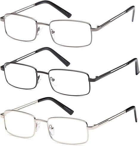 GAMMA RAY OPTICS Reading Glasses 3X Stainless Flex Readers in Kuwait