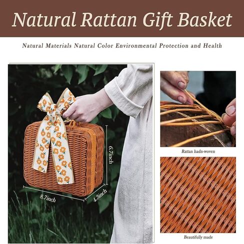 مجموعة صناديق هدايا فريدة من نوعها من الراتان، هدايا عيد ميلاد للنساء، سلة صندوق هدايا سبا للاسترخاء للام والاخت والصديقة المقربة، مجموعة فريدة من نوعها لعيد ميلاد سعيد هدايا الكريسماس للنساء in Kuwait