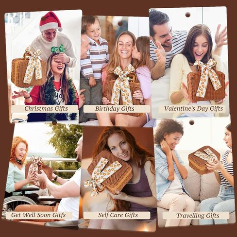 مجموعة صناديق هدايا فريدة من نوعها من الراتان، هدايا عيد ميلاد للنساء، سلة صندوق هدايا سبا للاسترخاء للام والاخت والصديقة المقربة، مجموعة فريدة من نوعها لعيد ميلاد سعيد هدايا الكريسماس للنساء in Kuwait