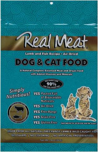 Real Meat Air Dried Cat Food & Dog Food w/Real Beef - 14oz of USA-Crafted Grain-Free Dry Dog & Cat Food Sourced from Hormone-Free, Free-Range, Grass-Fed Beef - All Natural, High Protein Pet Food in Kuwait