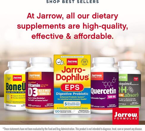 Jarrow Formulas Vitamin D3 2500 IU - 100 Softgels, Pack of 2 - Bone Health, Immune Function & Calcium Metabolism Support - 200 Total Servings in Saudi Arabia