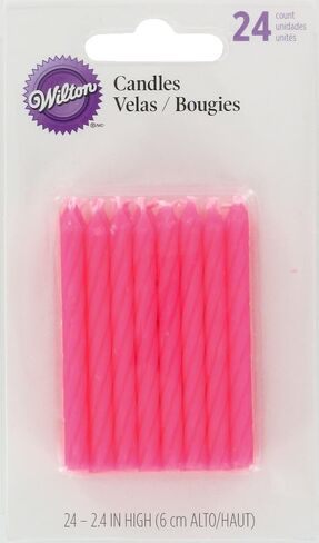 Wilton Birthday Candles, 2.5-Inch, Pink, 24-Pack in Saudi Arabia