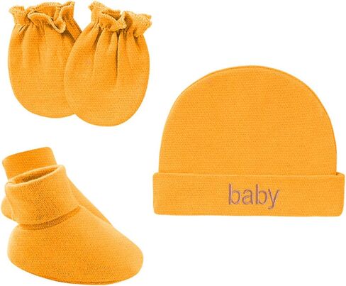 LDDCX Baby Anti Scratching Soft Cotton Gloves Foot Cover Hat Set Newborn Accessories(LDZ82) in Kuwait