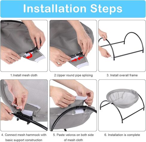 SEHERTIWY Cat Bed, Cat Hammock - Elevate Detachable Dog Sleeping Bed, Breathable Hammock Cot, Easy Assembly Washable Pet Supplies for Kitty Puppy Indoor & Outdoor in Kuwait