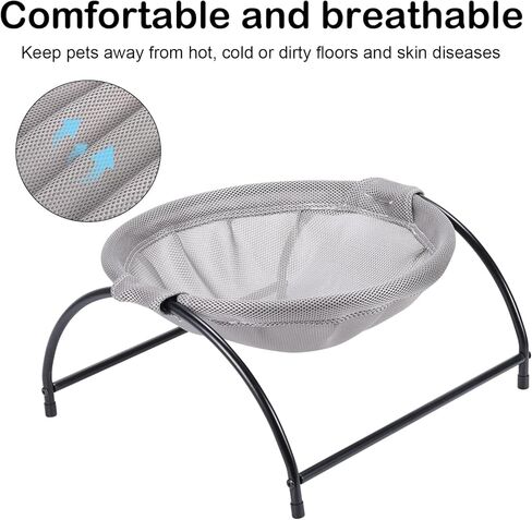 SEHERTIWY Cat Bed, Cat Hammock - Elevate Detachable Dog Sleeping Bed, Breathable Hammock Cot, Easy Assembly Washable Pet Supplies for Kitty Puppy Indoor & Outdoor in Kuwait