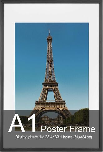 HOMESEVEN 10x30 Frame, 10x30 Panoramic Picture Frame, Solid Wood Poster Frame-Horizontal and Vertical Wall Hanging for Home, Exhibition, Caffe(Natural) in Kuwait