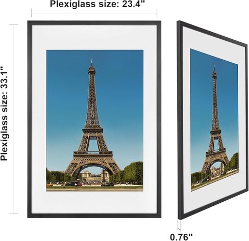 HOMESEVEN 10x30 Frame, 10x30 Panoramic Picture Frame, Solid Wood Poster Frame-Horizontal and Vertical Wall Hanging for Home, Exhibition, Caffe(Natural) in Kuwait