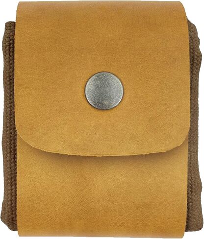 Weatherproof Leather, Foraging Pouch (Collapsible) for Hiking Handmade from Waxed Canvas & Suede Leather - Fatigue in Saudi Arabia