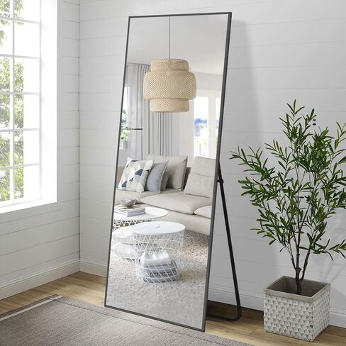 NeuType 71"x24" Unbreakable Full Length Mirror, Shatterproof Mirror for Kids, Glassless Nano Film Mirror Full Length, Big Mirror for Bedroom Living Room Home Gym Lightweight Mirror Hanging or Leaning in Saudi Arabia