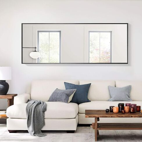 NeuType 71"x24" Unbreakable Full Length Mirror, Shatterproof Mirror for Kids, Glassless Nano Film Mirror Full Length, Big Mirror for Bedroom Living Room Home Gym Lightweight Mirror Hanging or Leaning in Saudi Arabia