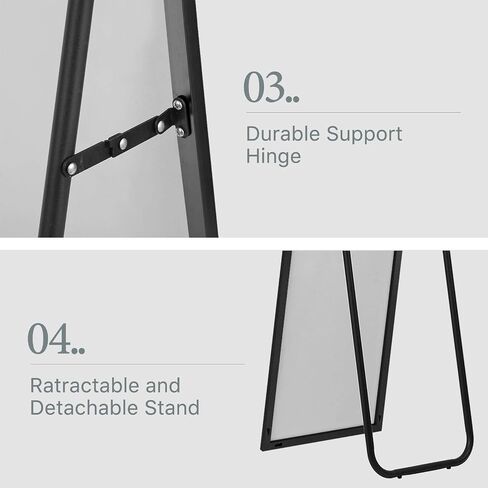 NeuType 71"x24" Unbreakable Full Length Mirror, Shatterproof Mirror for Kids, Glassless Nano Film Mirror Full Length, Big Mirror for Bedroom Living Room Home Gym Lightweight Mirror Hanging or Leaning in Saudi Arabia
