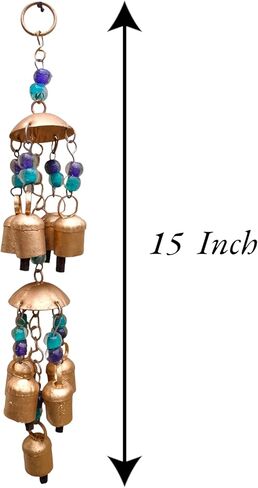 اجراس بقرة معدنية نحاسية بلمسة نهائية ريفية للتعليق على الباب جرس مزدوج الغطاء للكريسماس in Kuwait