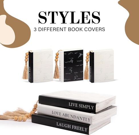 كتب زخرفية خشبية من جينموس للديكور المنزلي الحديث الجمالي، كتب صناعية مكدسة لديكور غرفة المعيشة، كتب وهمية للمزرعة البيضاء لديكور طاولة المدخل، كتب مكدسة لعرض أرفف الرف in Kuwait