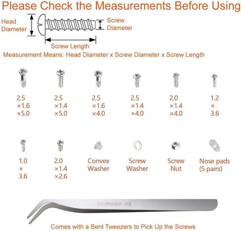 مجموعة أدوات إصلاح 5 أزواج من مفكات الأنف مع ملقاط مفك صغير من HQMaster in Kuwait