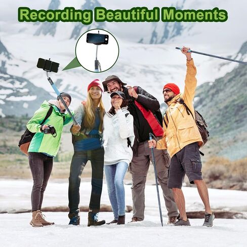 أقطاب الرحلات LanAqua للمشي لمسافات طويلة، أقطاب المشي لمسافات طويلة خفيفة الوزن قابلة للطي مع مقبض مضيء، عصا المشي المصنوعة من الألومنيوم القابلة للفصل للمشي لمسافات طويلة مع حامل الهاتف، عصي المشي للرحلات القابلة للتعديل مقاس 53 بوصة in Kuwait