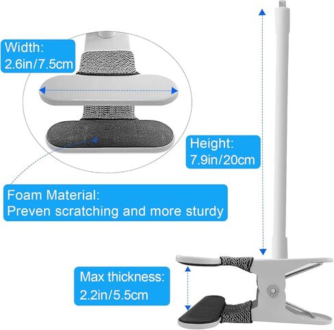 2 حزمة من حامل مراقبة الطفل المرن المشبك متوافق مع بصريات الرضع DXR-8 وDXR-8 Pro Video Baby Monitor حامل شاشات الأطفال لسرير الأطفال وحامل كاميرا الطفل بدون أدوات أو تلف الجدار in Kuwait