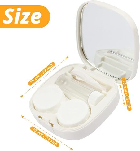 سيهوو صندوق سفر ملون للعدسات اللاصقة مع حافظة، زجاجة محلول، ملاقط، عصا، جيد للسفر، المنزل، في الهواء الطلق، مجموعة تخزين العدسات اللاصقة الصغيرة in Kuwait