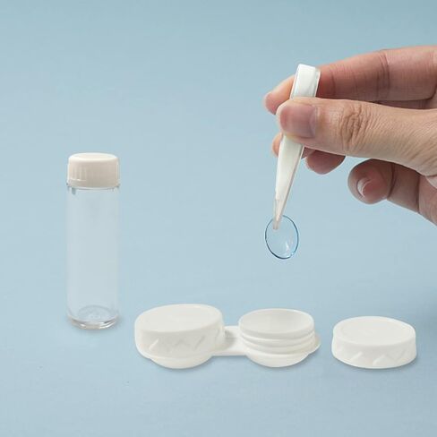 سيهوو صندوق سفر ملون للعدسات اللاصقة مع حافظة، زجاجة محلول، ملاقط، عصا، جيد للسفر، المنزل، في الهواء الطلق، مجموعة تخزين العدسات اللاصقة الصغيرة in Kuwait