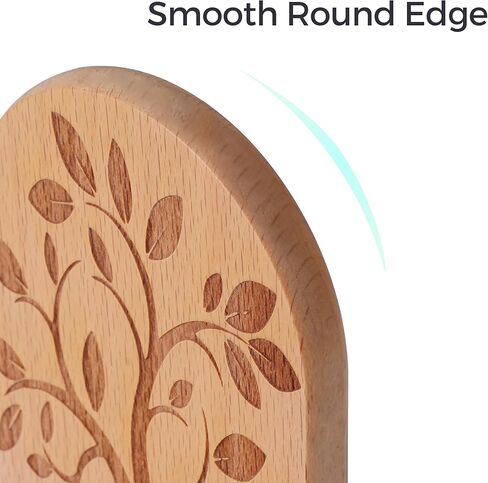 Sunolga 3 Pairs Beech Wooden Book Ends for Shelves with Non-Skid Pad and Detachable Design 5.1 Inches Heavy Duty Decorative Tree Bookends for Functional Organization, Desk Organizers and Accessories in Kuwait