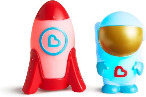 لعبة استحمام الأطفال الصغار والرضع من Munchkin® Galaxy Buddies™ المضيئة الآمنة للمياه، وسفينة رائد فضاء وصاروخ in Saudi Arabia