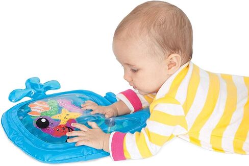 Infantino Jumbo Pat & Play Water Mat, Sea-Themed Mess-Free Water Play for Babies, Supports Tummy Time and Motor Skills Development, Multicolor, 3M+ in Kuwait