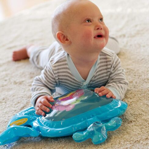 Infantino Jumbo Pat & Play Water Mat, Sea-Themed Mess-Free Water Play for Babies, Supports Tummy Time and Motor Skills Development, Multicolor, 3M+ in Kuwait