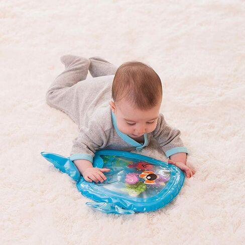 Infantino Jumbo Pat & Play Water Mat, Sea-Themed Mess-Free Water Play for Babies, Supports Tummy Time and Motor Skills Development, Multicolor, 3M+ in Kuwait