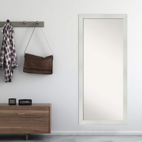 Amanti Art Wall Mirror Full Length Mirror (64.5 x 28.5 in.) Full Body Mirror, Mosaic White Floor Mirror Full Length Mirror for Bedroom or Living Room Decor, White Mirror, Casual Mirror from WI, USA in Saudi Arabia